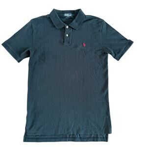 Polo by Ralph Lauren Boys XL Black Short Sleeve Polo Shirt Red Pony Logo